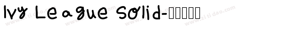 Ivy League Solid字体转换